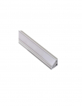 Aluminum profile with white cover for LED strip, anodized, corner 30/60&deg; TRI-LINE MINI, 3m