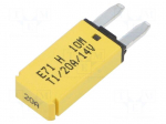 Fuse: thermal | 20A | 14VDC | automotive | 12.45mm | E71