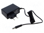 Power supply: switching | mains,plug-in | 15VDC | 1.6A | 24W | 86.5%