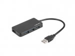 Converter Natec  USB 3.0 HUB, Moth, 4-Port, Black