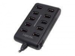 Cable Logilink  UA0125 USB Hub 10-Port USB2.0 with power adapter 3.5A, |
