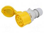 Connector: AC supply | plug | female | 16A | 110VAC | Shark | IEC 60309