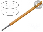 Wire | HookUp Wire | stranded | Cu | 20AWG | PTFE | orange | 1kV | 30.5m