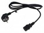 Cable | 3x0.75mm2 | CEE 7/7 (E/F) plug angled,IEC C13 female | PVC