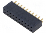 Connector: pin strips | socket | female | PIN: 20 | straight | THT | 2x10