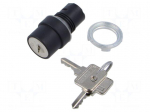 Switch: rotary with key | 22mm | Stabl.pos: 2 | none | IP65 | prominent