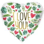 Folat Foil Balloon Heart shaped "I Love You" 45cm