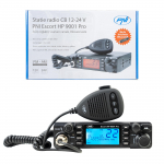 CB PNI Escort radio station HP 9001 PRO ASQ adjustable, AM-FM, 12V / 24V, 4W, Scan, Dual Watch, ANL, multi-color display
