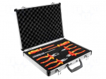 Tools set: pliers, insulation screwdrivers | case | 1kV | 7pcs.