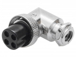 CB, VHF, UHF, PMR raadiod, antennid ja tarvikud // Raadiosaatjate antennikaablid // 20-134# Wtyk cb mikrofonowy 4pin kątowy