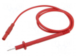 Test lead | 16A | probe tip,banana plug 4mm | Urated: 1kV | Len: 1m