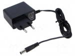 Power supply: switching | mains,plug-in | 9VDC | 1A | 9W | Out: 5,5/2,5