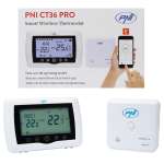 Smart thermostat PNI CT36 PRO wireless, hysteresis &plusmn; 0.1&deg;C WiFi 2.4GHz, Internet control APP TuyaSmart, winter-summer mode, for central heating systems