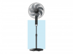 Midea MFS402M0BPK | Stand Fan | Black | Diameter 40 cm | Number of speeds 3 | Oscillation | 50 W