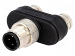 Adapter | M12 male,M8 female x2 | A code-DeviceNet / CANopen