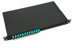 19" Fixed optical patch panel with cassette , 24 port SC simplex or  LC duplex