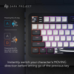 Dark Project Tamsus projektas ALU87B Bushido, G3MS Moonstone Switch, JAV keyboard Home/Office QWERTY English