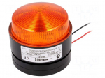 Signaller: lighting | flashing light | orange | X80 | 10&divide;100VDC | IP67