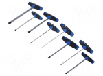 Wrench: hex key-set | two-component handle | 8pcs | 120mm