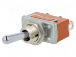 Switch: toggle | Pos: 2 | SPDT | ON-(ON) | Leads: for soldering