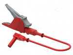 Test lead | 36A | angular banana plug 4mm,crocodile clip | red