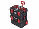 Chest | tool case | with wheels | black | polymer | X BLOCK | IP55 | 2pcs.