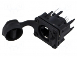 Connector: RJ45 | socket | Cat 5e | with cover | 8p8c | THT | 19.8x24mm