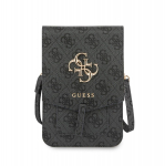 Guess PU 4G Metal Logo Phone Bag grey
