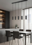 Trio Soka piekarama lampa 5-pc GU10 matt black brushed steel 367700532 4017807658538