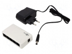 Switch Ethernet | DC socket,RJ45 socket x5 | white