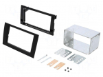 Radio mounting frame | Audi,Seat | 2 DIN | black