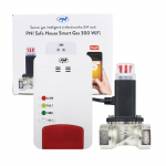 Smart gas leak sensor with alarm and 3/4&Prime; solenoid valve control, Tuya WiFi | PNI