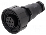 Connector: circular | plug | female | PIN: 7 | 5A | 277V | IP68,IP69K