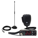 CB PNI Escort HP 5500 radio station kit, 4W, 12V/24V, ASQ and PNI Extra 40 CB Antenna, SWR 1.0, fiberglass, with magnet