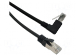 Patch cord | F/UTP | Cat: 6 | RJ45 plug,RJ45 up angled plug | Cu | 1m
