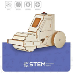 Wooden Assembly Kit Electric Road Roller, STEM Educational Toy