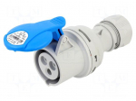 Connector: AC supply 3-phase | plug | female | 16A | 230VAC | IEC 60309