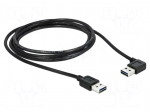 Cable | USB 2.0 | gold-plated | 1m | black | 24AWG,28AWG | 480Mbps