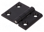 Hinge | Width: 63mm | zinc and aluminium alloy | black | H: 50mm