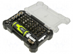 Tools set: screwdriver bits | plastic cassette | 43pcs.