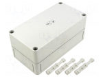Enclosure: multipurpose | X: 94mm | Y: 180mm | Z: 81mm | TK PC | grey | IP66