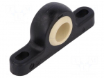 Bearing: pillow block | &Oslash;int: 8mm | lubricant-free | Base dim: 47x9mm