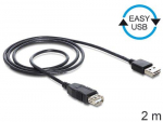 DeLOCK EASY USB2.0 A Wtyk-Gniazdo - czarny 2m