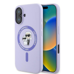 Karl Lagerfeld KLHMP16MSCMKCRHU Silicone Karl&Choupette Hardcase for iPhone 16 Plus 6.7" / purple