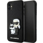 Karl Lagerfeld PU Saffiano Karl and Choupette NFT maciņ&scaron; iPhone 11 melns