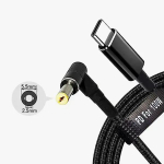 Fusion klēpjdatora uzlādes kabelis USB-C uz Asus 5,5 x 2,5 mm | 18,5 V-20 V | 100 W | 1,8 m