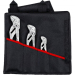 KNIPEX Pliers Wrench Set, 3-piece, red pliers set, in folding case