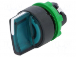 Switch: rotary | Stabl.pos: 2 | 22mm | green | Illumin: LED | IP66 | Pos: 2
