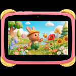 Blackview Link 1 Kids Mini WiFi6 7-inch 1024x600 HD+ 60Hz RK3562 2.0Hz 3GB+32GB 3000mAh Cam 2MP 5MP Stylus glass protector Handle Stand design Android 16 Sweet Pink