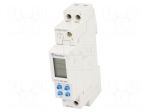 Programmable time switch | Range: 1min&divide;7days | SPDT | 230VAC | DIN